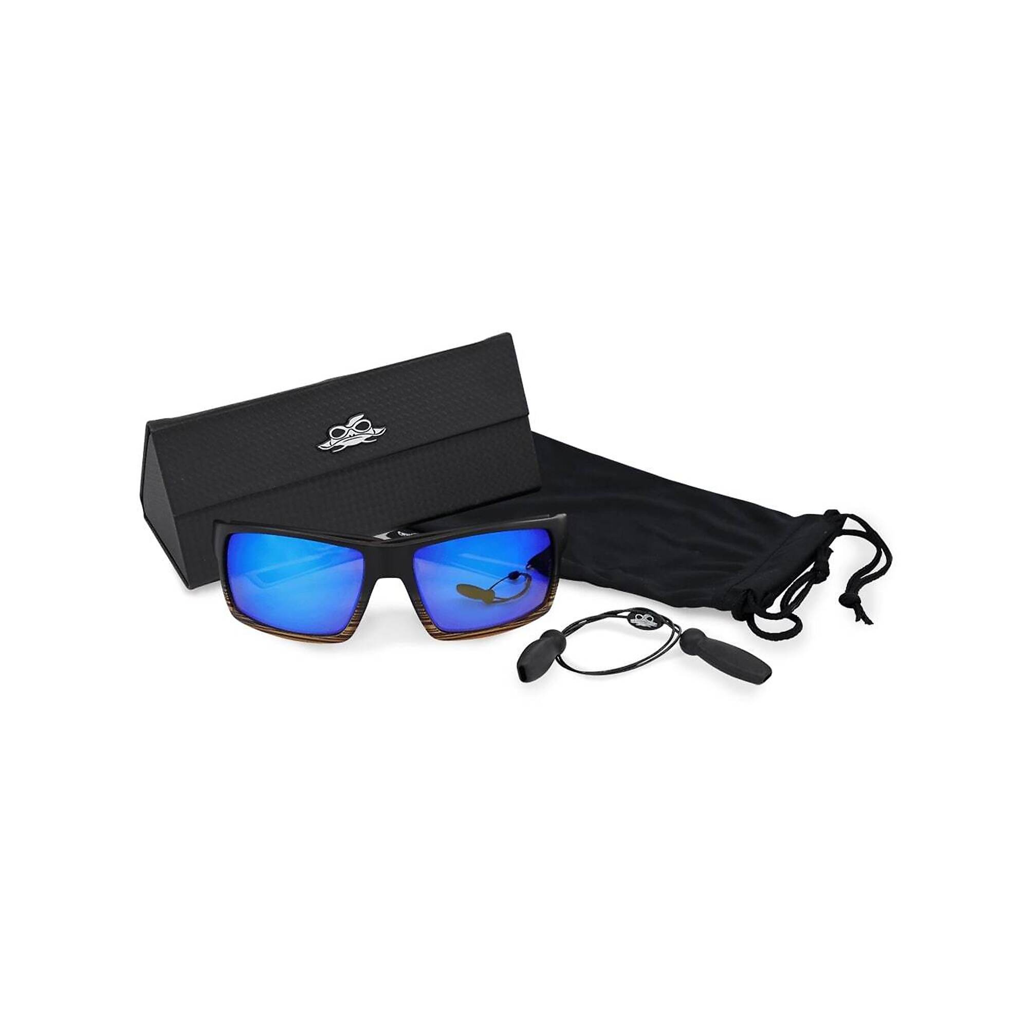 Bullhead Safety Amberjack™, Blue PFT Polarized, Tortoise/Black Frame Glasses, Frame Color Black, Lens Color Blue, ANSI Z87 Compliant, Model# 360-11126